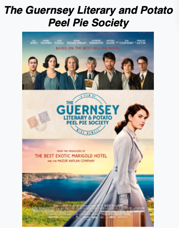 12. The Guernsey Literary and Potato Peel Pie Society (2018):